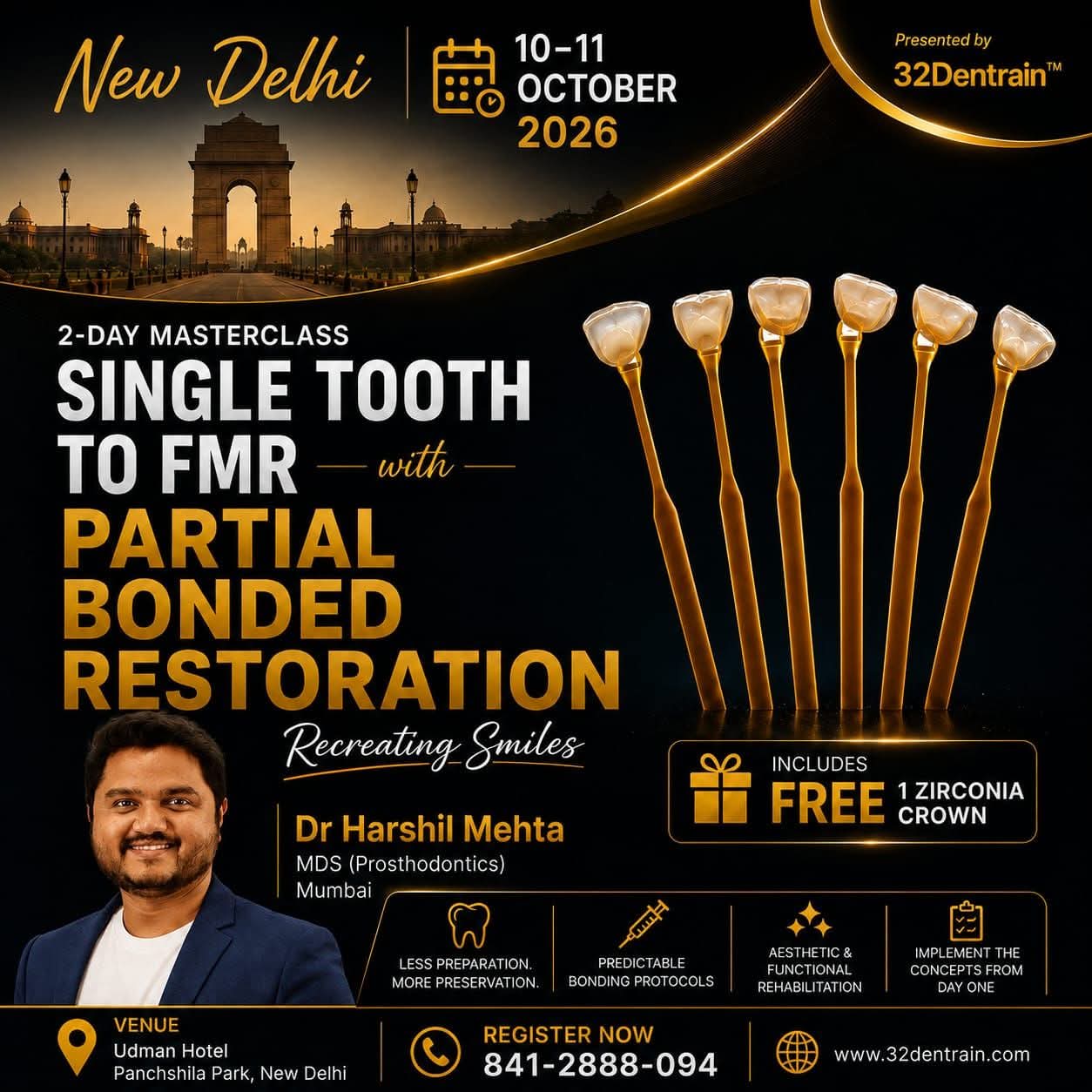 Single Tooth to FMR with Partial Bonded Restoration — 2-Day Masterclass