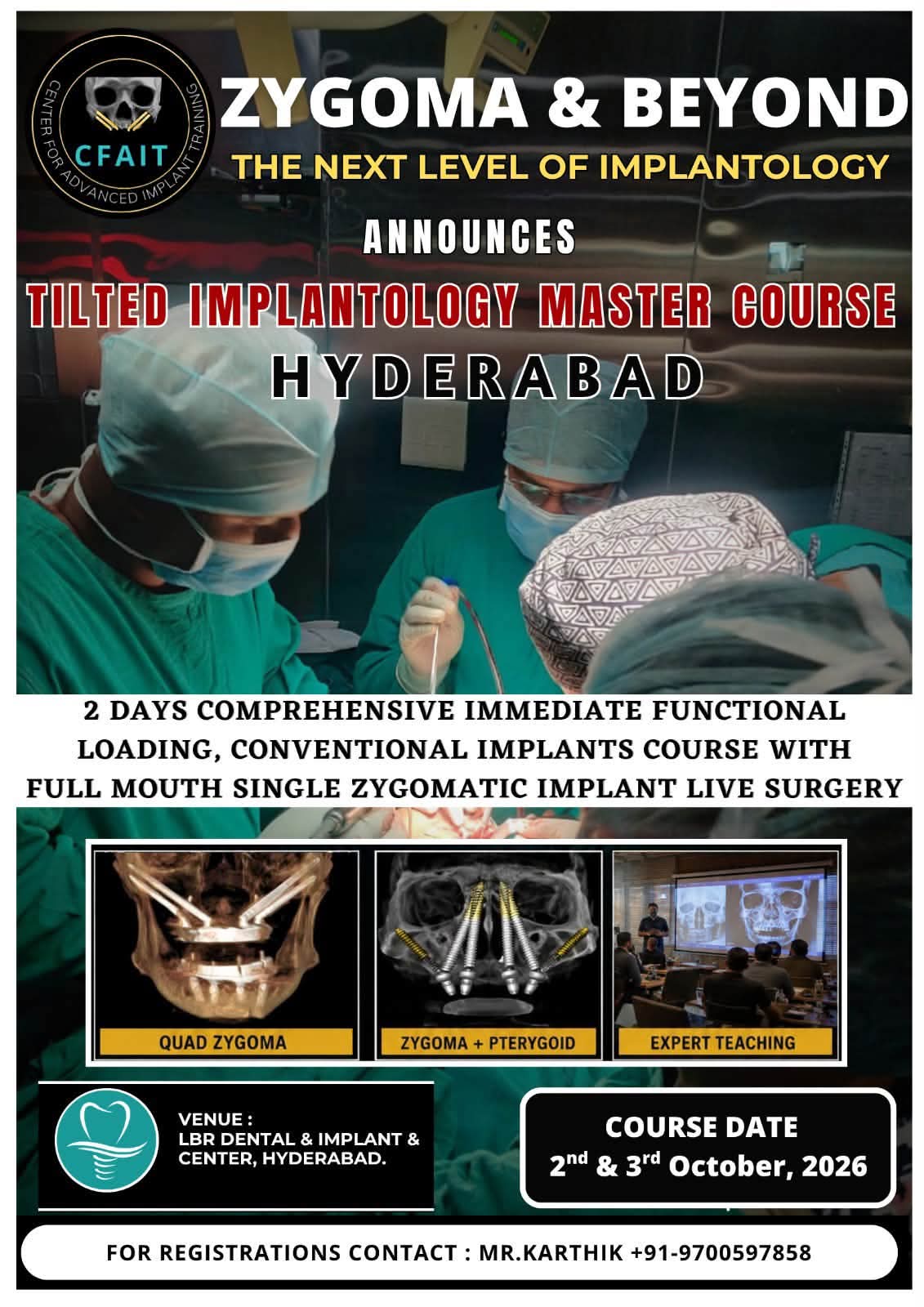 Tilted Implantology Master Course - Zygoma & Beyond, Hyderabad