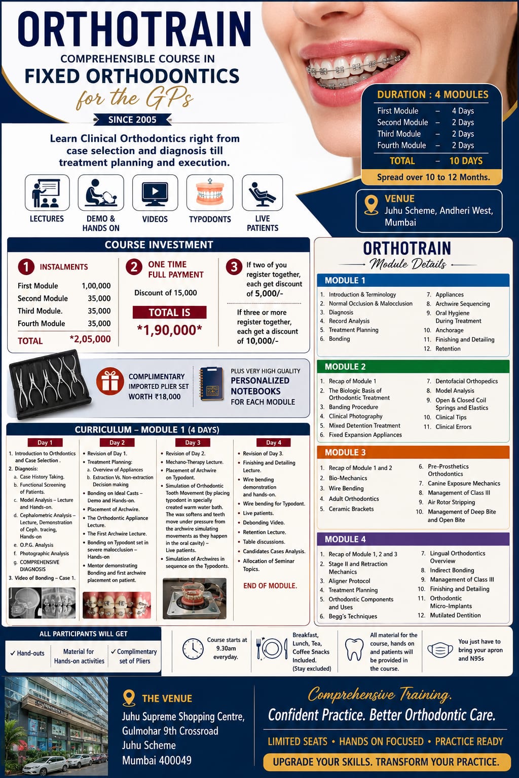 58th OrthoTrain Mumbai - Comprehensible Course in Fixed Orthodontics for GPs