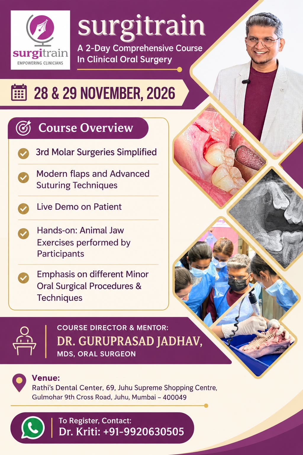 Surgitrain — 2-Day Comprehensive Course in Clinical Oral Surgery