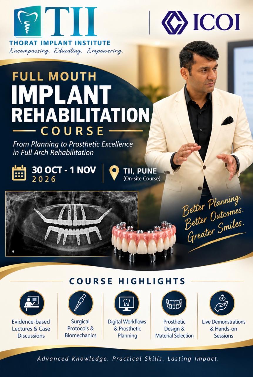 Full Mouth Implant Rehabilitation Course (TII, Pune)