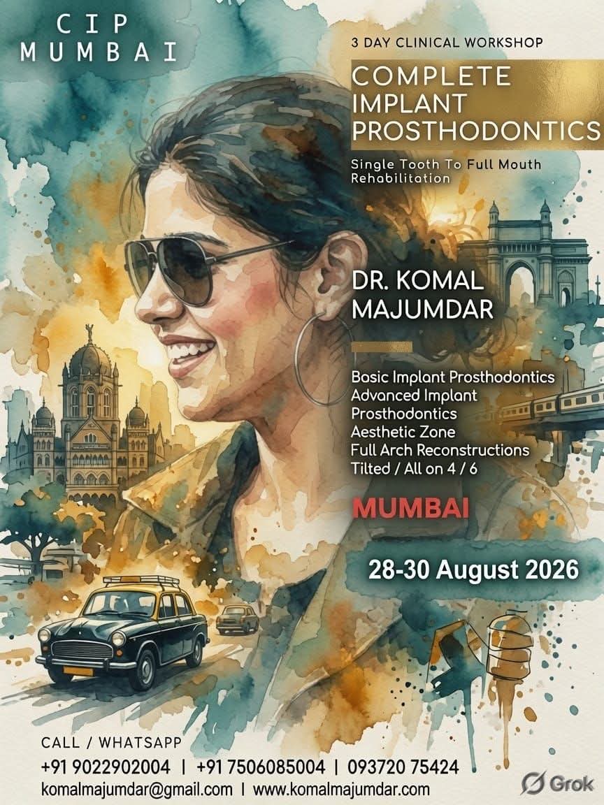 Complete Implant Prosthodontics (CIP Mumbai) — 3-Day Clinical Workshop