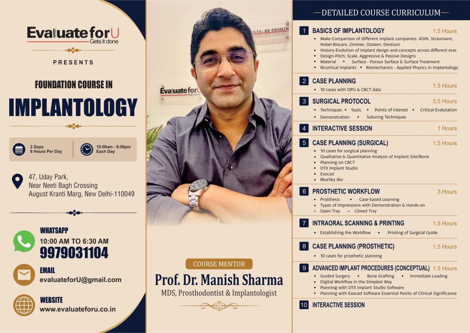 Foundation Course in Implantology — EvaluateforU