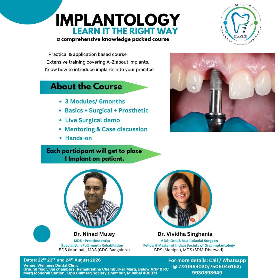Implantology — Learn It The Right Way (3 Modules / 6 Months)