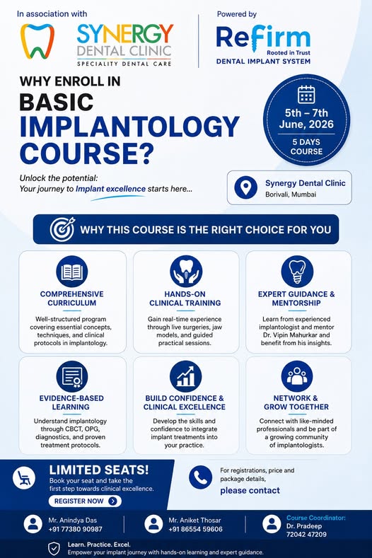 Why Enroll in the Basic Implantology Course? — Synergy Dental Clinic, Borivali