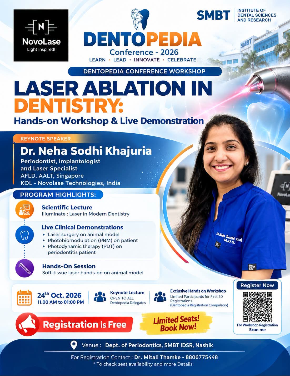Laser Ablation in Dentistry — Hands-on Workshop & Live Demonstration (Dentopedia Conference 2026)