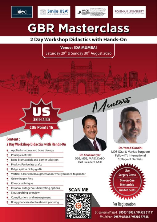 GBR Masterclass — 2-Day Guided Bone Regeneration Workshop (Hands-On)