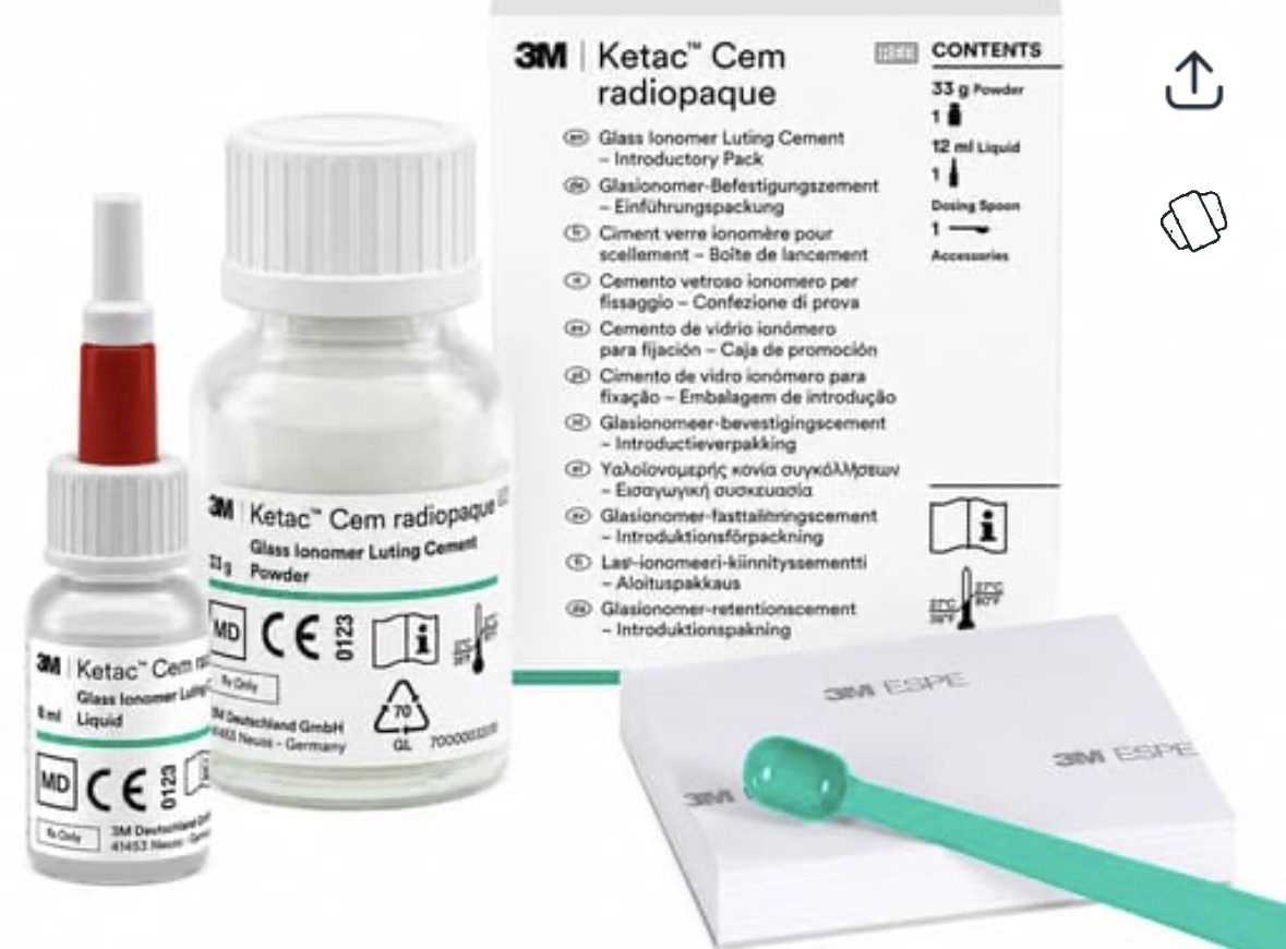 3M Ketac Cem radiopaque GIC luting cement (box missing)